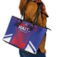 Les Grenadiers Haiti Football Leather Tote Bag Tropical Vibes - African Pride