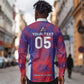 Custom Les Grenadiers Haiti Football Long Sleeve Button Shirt Tropical Vibes - African Pride