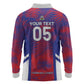 Custom Les Grenadiers Haiti Football Long Sleeve Polo Shirt Tropical Vibes - African Pride