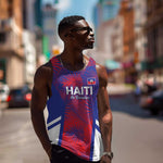 Custom Les Grenadiers Haiti Football Men Tank Top Tropical Vibes - African Pride
