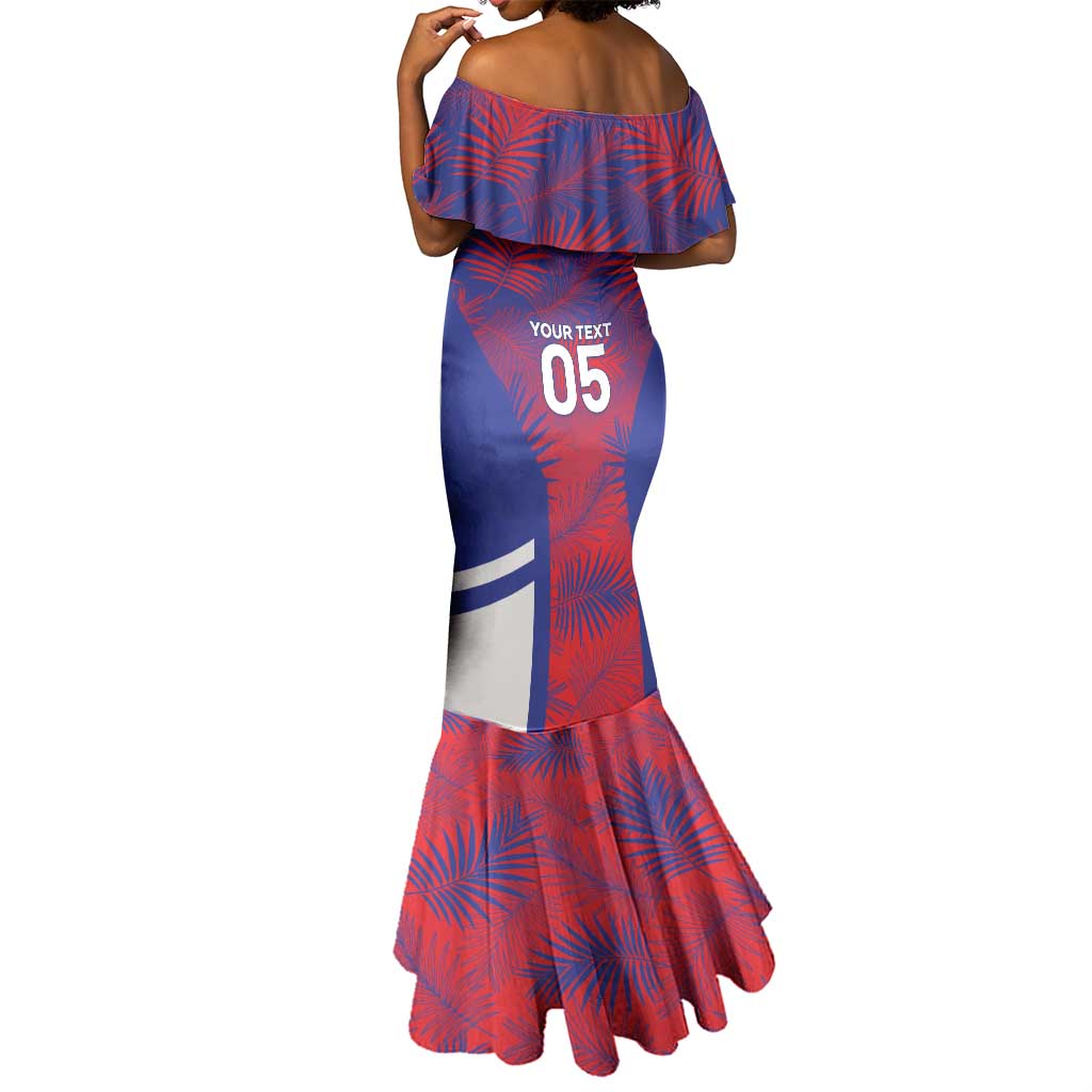 Custom Les Grenadiers Haiti Football Mermaid Dress Tropical Vibes - African Pride