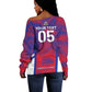 Custom Les Grenadiers Haiti Football Off Shoulder Sweater Tropical Vibes - African Pride