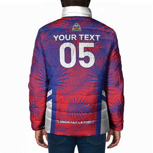 Custom Les Grenadiers Haiti Football Padded Jacket Tropical Vibes