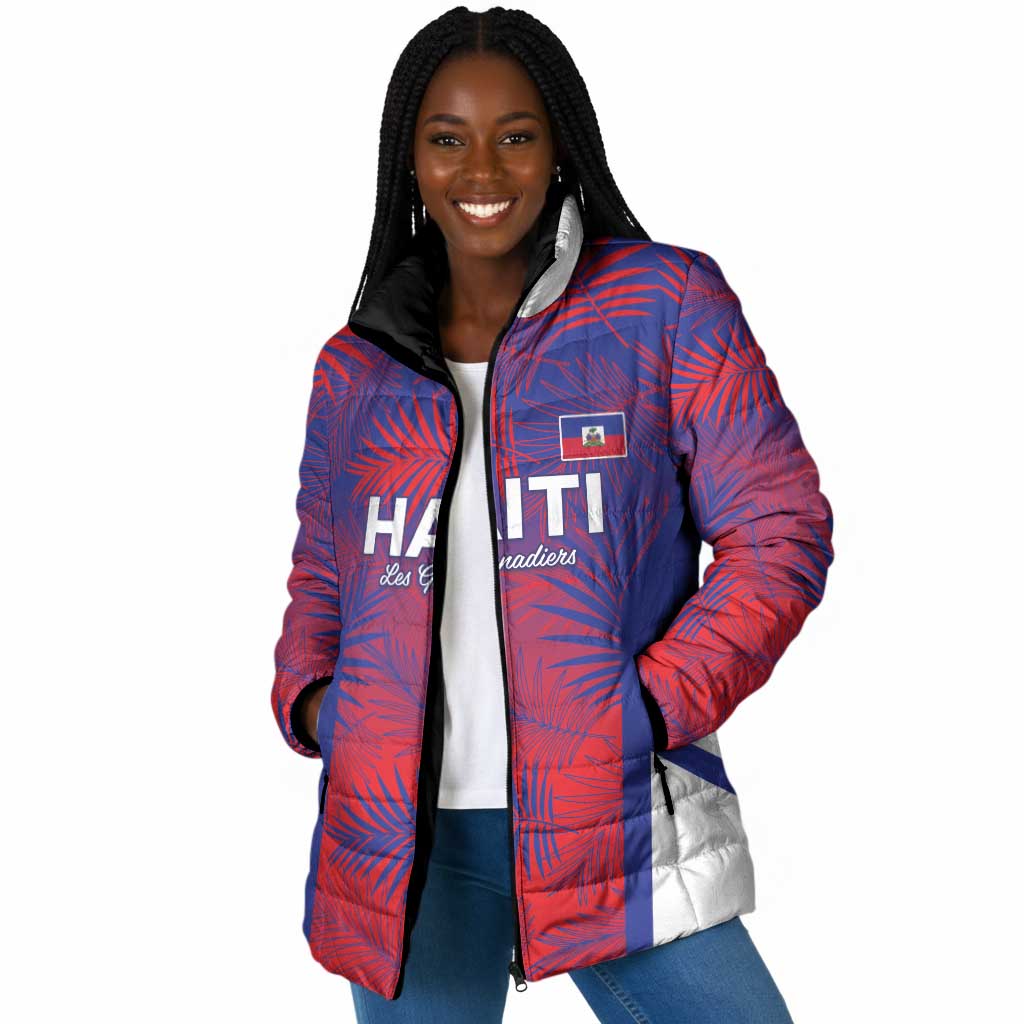 Custom Les Grenadiers Haiti Football Padded Jacket Tropical Vibes