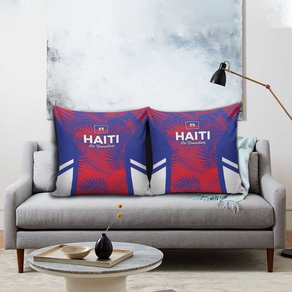 Les Grenadiers Haiti Football Pillow Cover Tropical Vibes