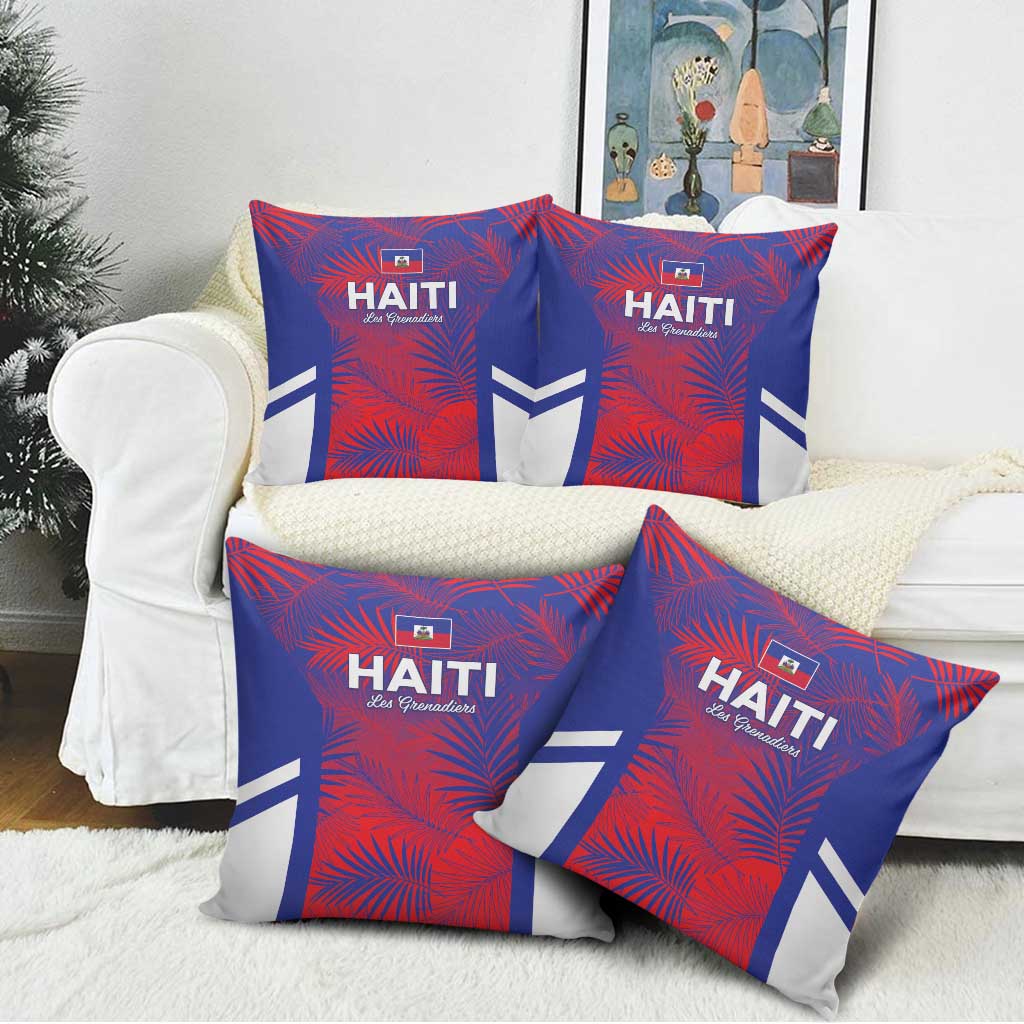 Les Grenadiers Haiti Football Pillow Cover Tropical Vibes