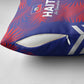 Les Grenadiers Haiti Football Pillow Cover Tropical Vibes