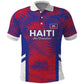 Custom Les Grenadiers Haiti Football Polo Shirt Tropical Vibes LT05