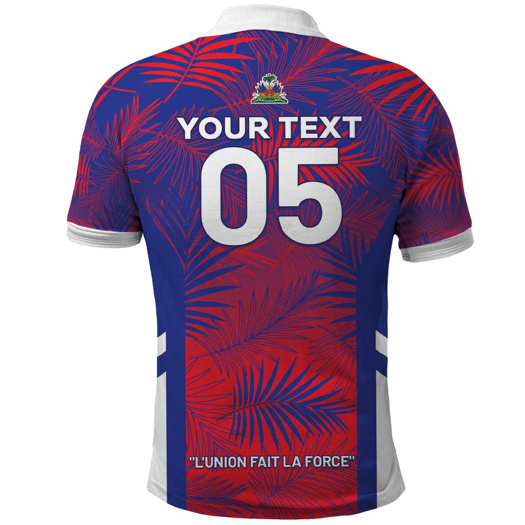 Custom Les Grenadiers Haiti Football Polo Shirt Tropical Vibes - African Pride