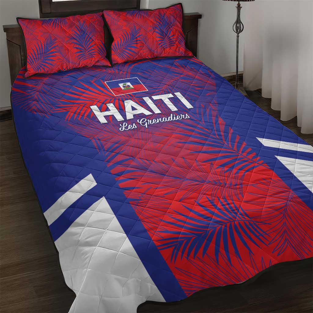 Les Grenadiers Haiti Football Quilt Bed Set Tropical Vibes - African Pride