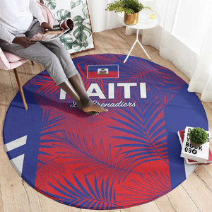 Les Grenadiers Haiti Football Round Carpet Tropical Vibes - African Pride