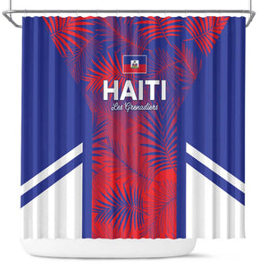 Les Grenadiers Haiti Football Shower Curtain Tropical Vibes - African Pride