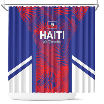 Les Grenadiers Haiti Football Shower Curtain Tropical Vibes - African Pride
