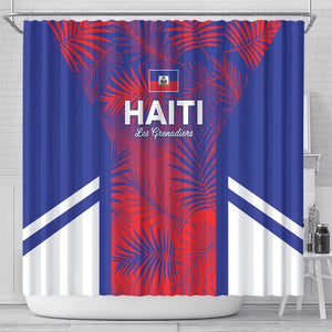 Les Grenadiers Haiti Football Shower Curtain Tropical Vibes - African Pride