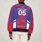 Custom Les Grenadiers Haiti Football Sleeve Zip Bomber Jacket Tropical Vibes - African Pride