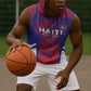 Custom Les Grenadiers Haiti Football Sleeveless Hoodie Tropical Vibes - African Pride