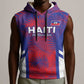 Custom Les Grenadiers Haiti Football Sleeveless Hoodie Tropical Vibes - African Pride
