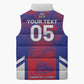 Custom Les Grenadiers Haiti Football Sleeveless Puffer Jacket Tropical Vibes