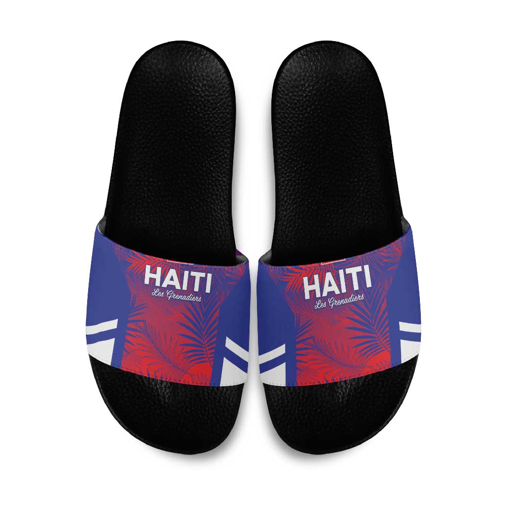 Les Grenadiers Haiti Football Slide Sandals Tropical Vibes