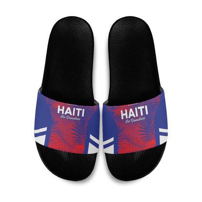 Les Grenadiers Haiti Football Slide Sandals Tropical Vibes