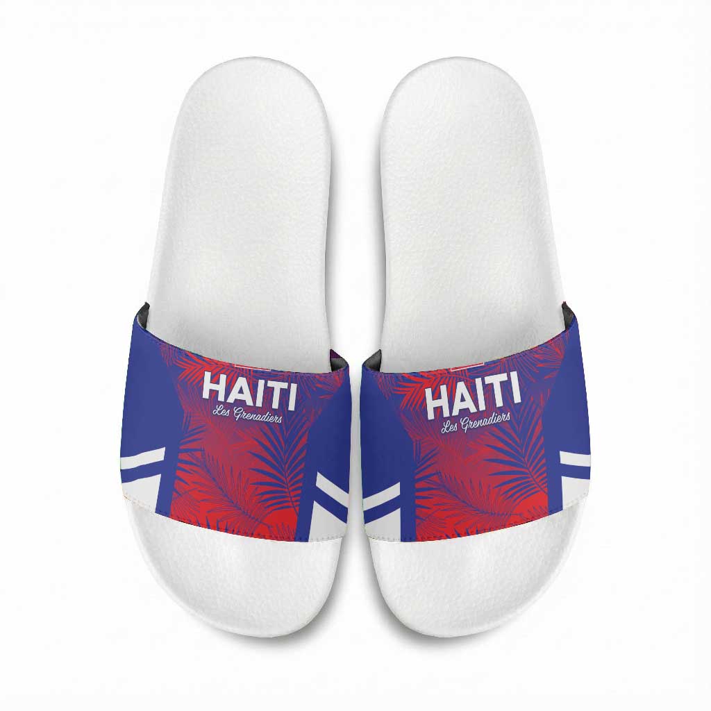 Les Grenadiers Haiti Football Slide Sandals Tropical Vibes