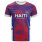Custom Les Grenadiers Haiti Football T shirt Tropical Vibes LT05