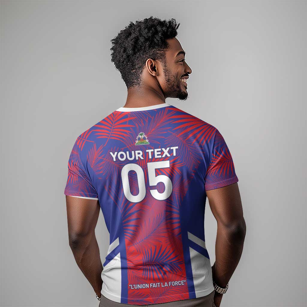 Custom Les Grenadiers Haiti Football T shirt Tropical Vibes - African Pride