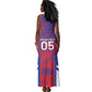 Custom Les Grenadiers Haiti Football Tank Maxi Dress Tropical Vibes - African Pride
