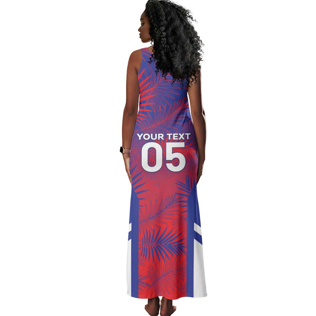 Custom Les Grenadiers Haiti Football Tank Maxi Dress Tropical Vibes - African Pride