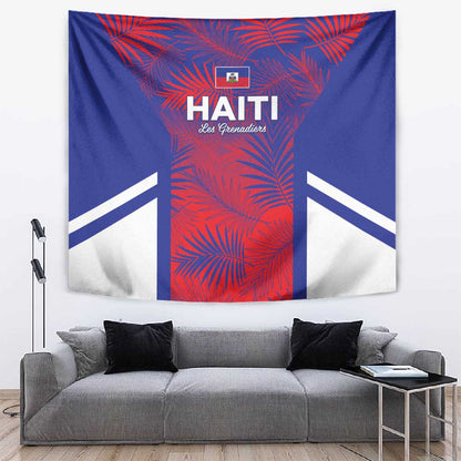 Les Grenadiers Haiti Football Tapestry Tropical Vibes - African Pride