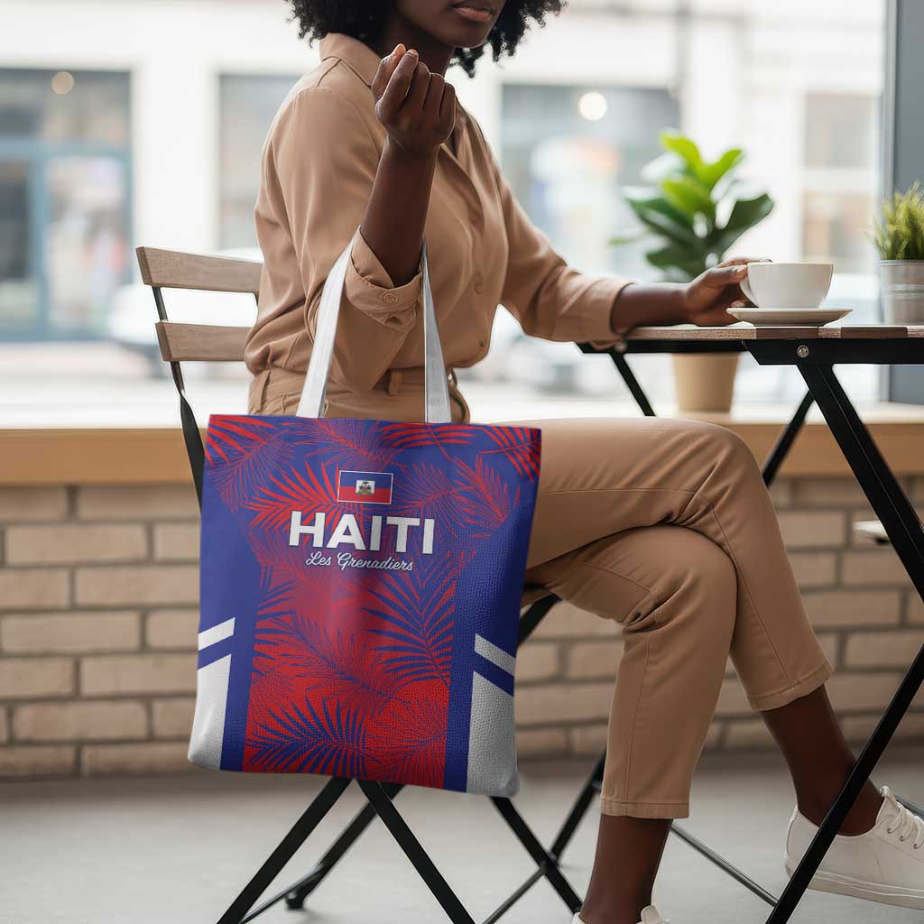 Les Grenadiers Haiti Football Tote Bag Tropical Vibes