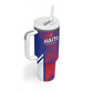 Custom Les Grenadiers Haiti Football Tumbler With Handle Tropical Vibes - African Pride