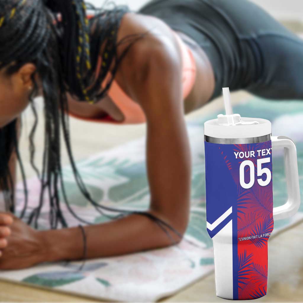 Custom Les Grenadiers Haiti Football Tumbler With Handle Tropical Vibes - African Pride