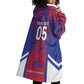 Custom Les Grenadiers Haiti Football Wearable Blanket Hoodie Tropical Vibes - African Pride