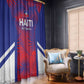 Les Grenadiers Haiti Football Window Curtain Tropical Vibes - African Pride