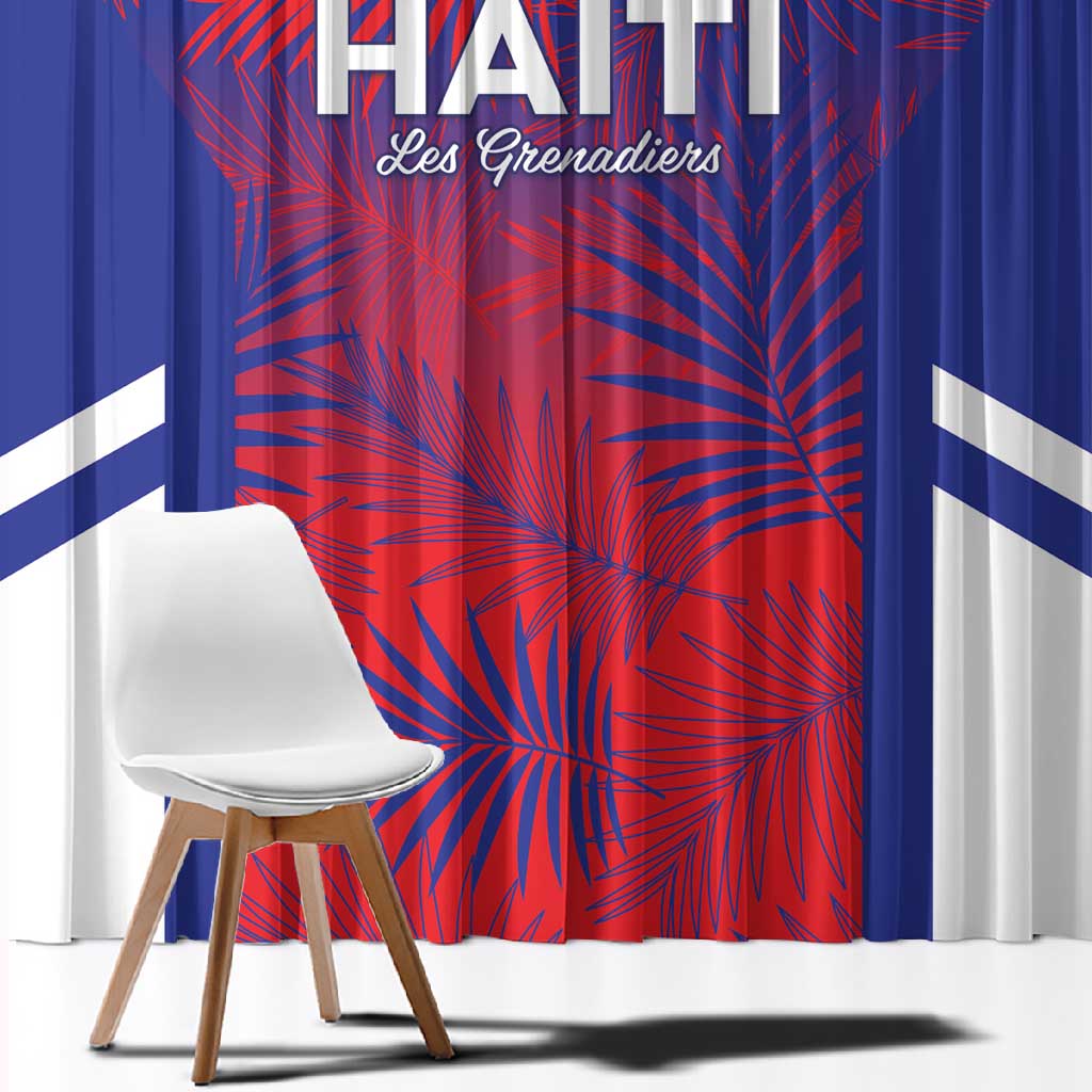 Les Grenadiers Haiti Football Window Curtain Tropical Vibes - African Pride