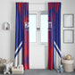 Les Grenadiers Haiti Football Window Curtain Tropical Vibes - African Pride
