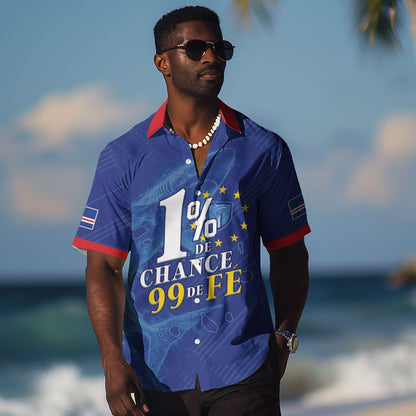 Custom Cape Verde Football Hawaiian Shirt Blue Sharks Still Undefeated