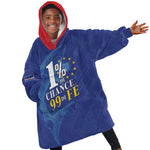 Custom Cape Verde Football Kid Wearable Blanket Hoodie Blue Sharks Still Undefeated