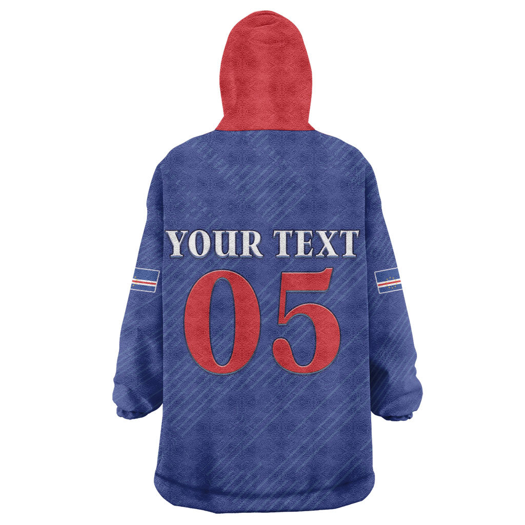 Custom Cape Verde Football Kid Wearable Blanket Hoodie Blue Sharks Still Undefeated