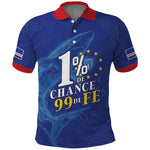 Custom Cape Verde Football Polo Shirt Blue Sharks Still Undefeated