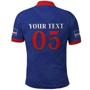Custom Cape Verde Football Polo Shirt Blue Sharks Still Undefeated