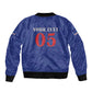 Custom Cape Verde Football Sleeve Zip Bomber Jacket Blue Sharks Still Undefeated