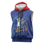 Custom Cape Verde Football Sleeveless Zip Hoodie Blue Sharks Still Undefeated