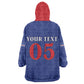 Custom Cape Verde Football Wearable Blanket Hoodie Blue Sharks Still Undefeated