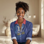 Custom Cape Verde Football Women Casual Shirt Blue Sharks Still Undefeated