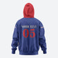 Custom Cape Verde Football Zip Hoodie Blue Sharks Still Undefeated