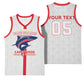 Custom Cabo Verde Basketball Jersey Blue Sharks Fear No Giants
