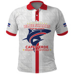 Custom Cabo Verde Polo Shirt Blue Sharks Fear No Giants