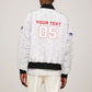 Custom Cabo Verde Sleeve Zip Bomber Jacket Blue Sharks Fear No Giants
